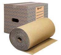 packer PRO Pack 10 Cajas Carton para Mudanzas y Almacenaje con Asas 43x30x25cm y Rollo de Cartón Ondulado de 90cm x 25m