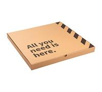 packer PRO Pack 25 Cajas Pizza Kraft para Restaurantes Delivery, Familiar 50x50x4cm