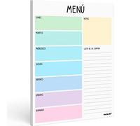 PACKLIST® Planificador Comidas Semanal y Lista de la Compra, Planificador Menú Semanal. Papel A4/100gr Pizarra Control Diario de Alimentos, Pérdida de Peso