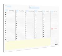 PACKLIST Weekly Planner Pad A4 - Stylish Undated Weekly Organiser, 52 Pages for Home, Study, Work & Family Plans - Minimalistic Timetable Planner & Notes to Stay Organised & to Boost your Productivity