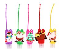 PACKOVE 10 Piezas Estuche Protector para Botellas Estuche para Botellas de Mano de Navidad 30ml de Silicona, Flexible y Protector, Color Aleatorio, para Viaje de Navidad