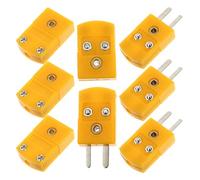 PACKOVE 2 Pares Conector de Cable de Termopar Tipo K Macho y Hembra, Metal y Plástico, Naranja, Alta Temperatura, para Laboratorio y Entornos Hostiles