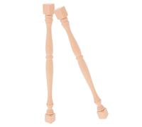 PACKOVE 2 Piezas Barandillas de Madera para Escaleras Balaustres de Madera sin Pintar Columna de Balaustre Khaki Estructura Robusta Fácil Instalación para Escaleras Interiores