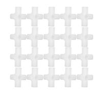 PACKOVE 20 Piezas Conector de Armario de 4 Vías Blanco, 16mm Plástico | Montaje DIY para Barras de Armario, Repuesto para Organizador de Ropa, 6,50x4,20x4,20cm