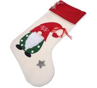 PACKOVE Bolsa Decorativa para Calcetines Navideños de Tela, Lote 3, Roja | Abertura Amplia, Fácil de Colgar, para Guardar y Sacar Objetos Comodidad