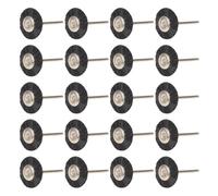 PACKOVE Cepillo de Alambre Abrasivo 3x25 Mm para Taladro 20 Unidades , Cabezal de Pulido y Limpieza Cerdas de Cerdo T Tipo Accesorio Profesional para Eliminación de Óxido y Corrosión