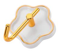 PACKOVE Gancho de Pared Adhesivo para Ropa, Ganchos Adhesivos de Cerámica y Acero Inoxidable, Blanco, sin Taladro, Antióxido y Resistente, para Abrigos y Toallas, Dormitorio y Baño, Carga