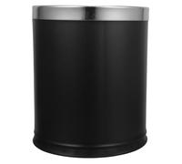 PACKOVE Papelera de Baño Redonda de Doble Capa Capacidad de 10l, Material de Hierro y Goma, Diseño Elegante para Oficinas y Viviendas