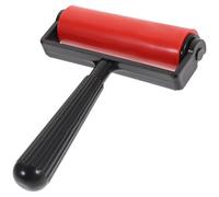 PACKOVE Rodillo de Goma Rojo Mango Cómodo y Coloración Uniforme de 10 Cm para Manualidades y Grabado Adecuado para Proyectos Gráficos y Estampación