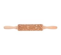 PACKOVE Rodillo Decorativo de Madera para Repostería con Grabado, Diseño Elegante y Único, Adecuado para Hornear Pasteles y Masas Durante la Temporada Festiva