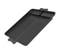 PACKOVE Sartén para Parrilla de Barbacoa, Placa de Parrilla Rectangular Coreana, Aluminio Negro, Antiadherente y Fácil de Limpiar, para Barbacoa al Aire Libre y Asado Familiar