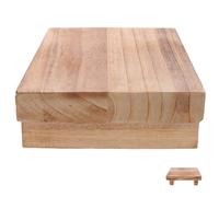 PACKOVE Taburete Pequeño de Madera para Personas Mayores, Reposapiés Antideslizante para Oficina y Hogar, Elevador Ergonómico para Pies y Piernas, Taburete Versátil para Uso Interior