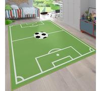 Paco Home Alfombra Infantil Juego para Dormitorio Niños Diseño Campo De Fútbol En Verde, tamaño:120x160 cm