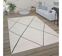 Paco Home Alfombra Salón Motivo Escandinavo Rombos Moderno Blanco Varios Diseños Y Tamaños, tamaño:160x230 cm, Color:Blanco 3