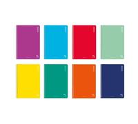 Pacsa Cuaderno Basic 80H 4º 60gr 4x4 mm Tapas Cartón Pack 10 Ud Colores Surtidos