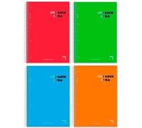 Pacsa cuaderno superblock extra 120 hojas 5x5 + greca tapa dura a4 mic