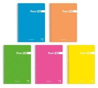 Pacsa pack 5 cuadernos fluorpac 80 hojas 4x4 tapas polipropileno folio