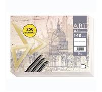 Pacsa papel de dibujo art blanco a3 250 hojas
