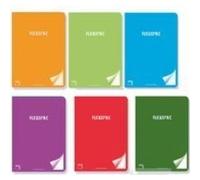 PACSA Paq/6 libreta a4 48h 90g cuadricula 5x5 c/m flexipac tapa plastico colores surtidos