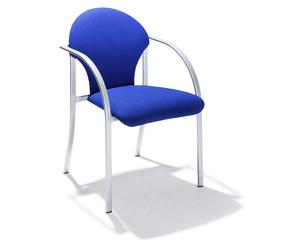 Padded stacking chair ,seat HxWxD 470 x 450 x 490 mm