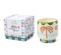 Paddywax Dopo - Vela aromática de cerámica pintada a mano, 226 g, palmera - Palmeras exuberantes