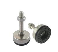 PADGCNOR Nivelar Patas De Muebles 2 Copas de pie Ajustables 43 mm/54 mm diámetro Base, Acero Inoxidable 304, Rosca M8/10/12, nivelación articulada