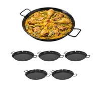 Paella Esmaltada | Pack 10, 6 y 1 Unidades | Paellera Valenciana de Acero | Raciones Individuales, Mini Paellas Tapas Arroces | Paellas Grandes | Hostelería Bar Restaurantes Hoteles