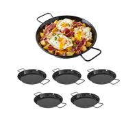 Paella Esmaltada | Pack 10, 6 y 1 Unidades | Paellera Valenciana de Acero | Raciones Individuales, Mini Paellas Tapas Arroces | Paellas Grandes | Hostelería Bar Restaurantes Hoteles