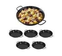 Paella Esmaltada | Pack 10, 6 y 1 Unidades | Paellera Valenciana de Acero | Raciones Individuales, Mini Paellas Tapas Arroces | Paellas Grandes | Hostelería Bar Restaurantes Hoteles