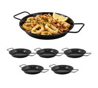Paella Esmaltada | Pack 10, 6 y 1 Unidades | Paellera Valenciana de Acero | Raciones Individuales, Mini Paellas Tapas Arroces | Paellas Grandes | Hostelería Bar Restaurantes Hoteles