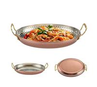 Paellera - de acero inoxidable, utensilios de cocina con dos asas para celebraciones familiares, camping, restaurantes, comidas festivas