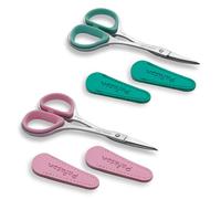 PAFASON Pequeñas de Costura Conjunto Tijeras Coser Punta Curva Recta para Acolchar Bordado Tejer Manualidades Punto Cruz Ganchillo Hilo Lana Papel Tela Detalle Corte Multiusos