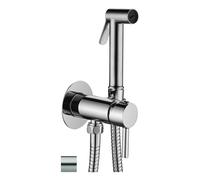 Paffoni Bidet Kit - Juego de grifo empotrado monomando con ducha de bidé, acero inoxidable ZDUP110ST