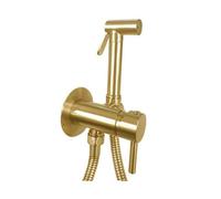 Paffoni Bidet Kit - Juego de grifo empotrado monomando con ducha de bidé, oro cepillado ZDUP110HGSP