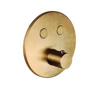 Paffoni Compact Box - Grifo empotrado termostático, para 2 dispositivos, oro cepillado CPT018HGSP