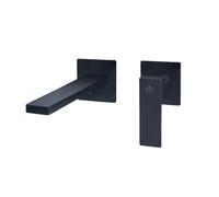 Paffoni Elle - Grifo empotrado de lavabo, con cuerpo, de 2 orificios, negro mate EL105NO70