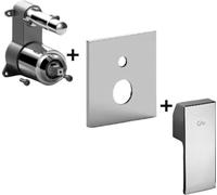 Paffoni Elle - Grifo empotrado para 2 dispositivos, cromo ELBOX015CR