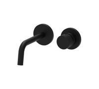 Paffoni Jo - Grifo empotrado de lavabo, con cuerpo de montaje, 2 orificios, negro mate JO104NO70
