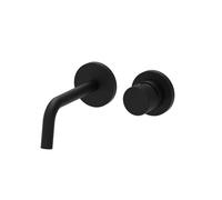 Paffoni Jo - Grifo empotrado de lavabo, con cuerpo de montaje, 2 orificios, negro mate JO106NO70