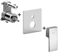 Paffoni Level - Grifo empotrado para 2 dispositivos, cromo LESBOX015CR