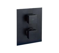Paffoni Level - Grifo empotrado termostático de ducha, con cuerpo, 1 salida, negro mate LEQ513NO/M