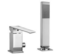Paffoni Level - Grifo para borde de bañera, 2 orificios, cromo LES041CR