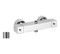 Paffoni Level - Grifo termostático de ducha, 2 salidas, acero inoxidable LEQ269ST