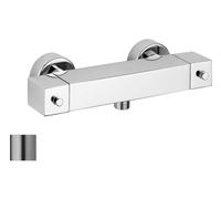 Paffoni Level - Grifo termostático de ducha, acero inoxidable LEQ268ST