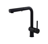 Paffoni Light - Grifo de fregadero con ducha extraíble, negro mate LIG285NO-MET