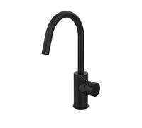 Paffoni Light - Grifo de lavabo con caño giratorio, negro mate LIG078NO