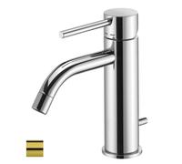 Paffoni Light - Grifo de lavabo, con desagüe, dorado LIG075HG