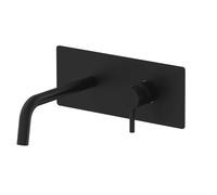Paffoni Light - Grifo empotrado con cuerpo de montaje, negro mate LIG104NO