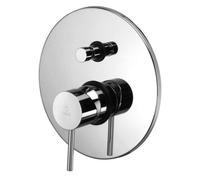 Paffoni Light - Grifo empotrado de ducha con conmutador y cuerpo, cromo LIG015CR