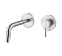 Paffoni Light - Grifo empotrado de lavabo, con cuerpo, de 2 orificios, acero inoxidable LIG006ST70
